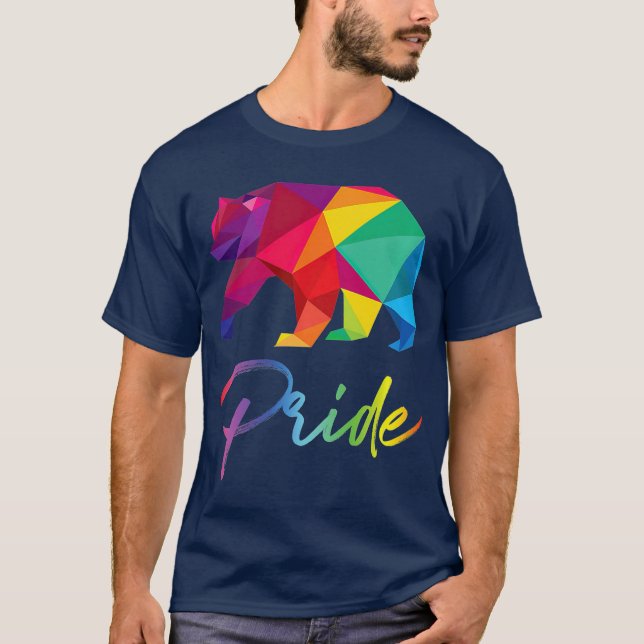 Camiseta Gay Bear Orgulho LGBT Orgulho de Sinalizador do Ar (Frente)