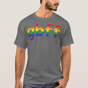 Camiseta Gay BFF Tipografia Pride Rainbow