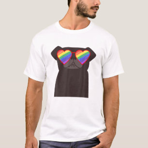 Camiseta Gay Brown Pug Lover LGBTQ Orgulho Para Adolescente