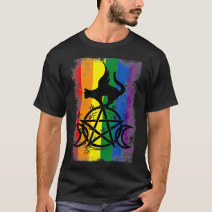 Camiseta Gay Bruxa Bandeira do Orgulho Triplo Pentágono Wi