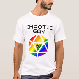Camiseta Gay caótico D20 - DND do Orgulho LGBTQ+