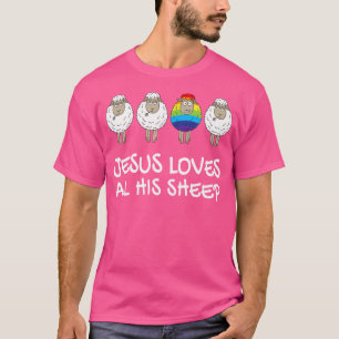 Camiseta Gay Christian Lgbtq Jesus ama tudo