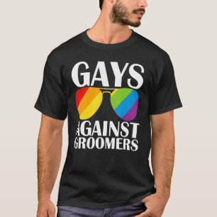 Camiseta Gay Contra Cães Gradien Groom Não Crianças