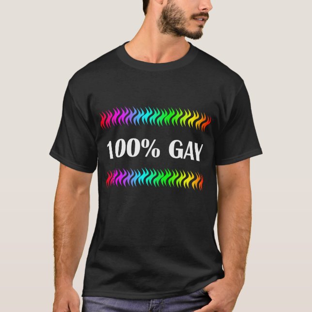 Camiseta gay de 100% (Frente)