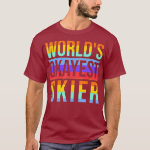 Camiseta Gay de esqui LGBT Les Okayest Skier