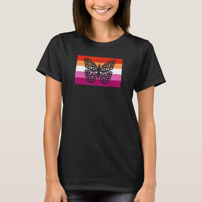 Camiseta Gay de Jardim de Borboleta Bonita de Monarca Fl (Frente)