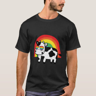 Camiseta Gay de Lgbtq Orgulho de Vaca Dino