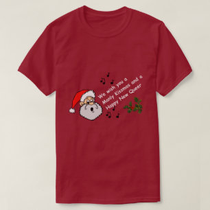 Camiseta Gay de Natal Engraçado Desejar Manly Kissmas Feli