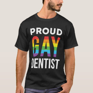 Camiseta Gay Dentista Orgulhoso LBGTQ Odontologia Arco-Íris