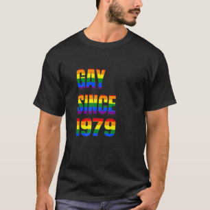 Camiseta Gay desde 1979 É O Meu Belo Gi LGBT de Aniversár