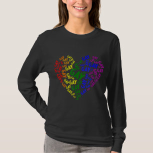 Camiseta Gay Diz que o Gay diz amor fica orgulhoso dos dire
