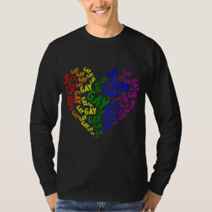 Camiseta Gay Diz que o Gay diz amor fica orgulhoso dos dire