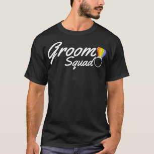 Camiseta Gay do orgulho do casamento do esquadrão do grupo