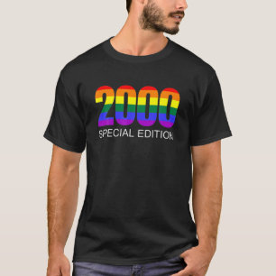 Camiseta gay do Orgulho LGBT de Aniversário LGBT 2000