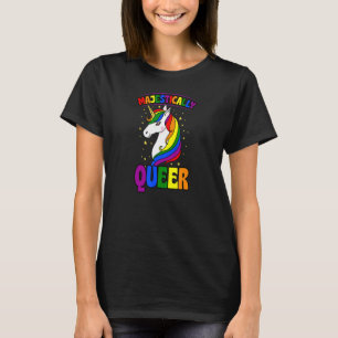 Camiseta Gay do Unicorn Rainbow Pride Love Majesticamente Q