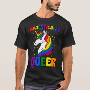 Camiseta Gay do Unicorn Rainbow Pride Love Majesticamente Q