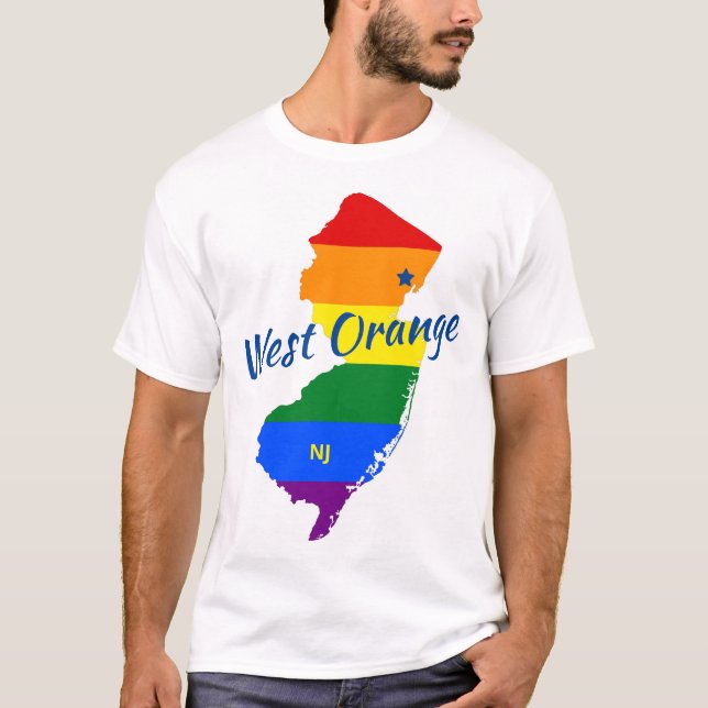 Camiseta Gay do West Orange NJ (Frente)
