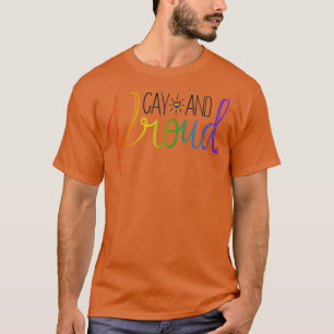 Camiseta Gay e Design de caligrafia orgulhosa