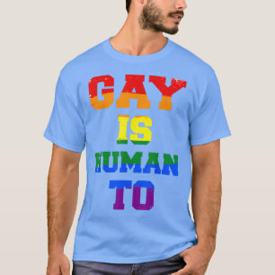 Camiseta GAY É Humano A LGBTQ Igualdade Pessoas Adoram Cami