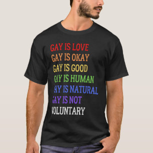 Camiseta Gay é Love Gay não é voluntário LGBT P