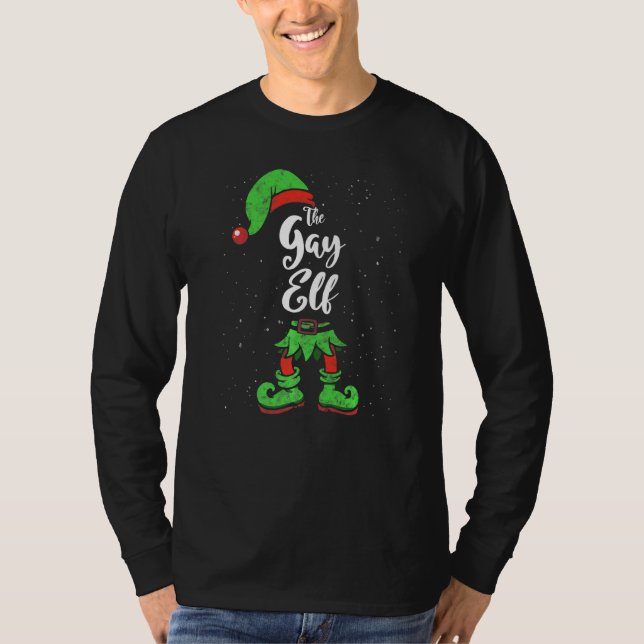 Camiseta Gay Elf Matando a Família de Natal Figurino (Frente)