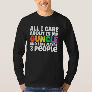 Camiseta Gay Engraçado Tio Eu Amo Meu Guncle E Talvez 3