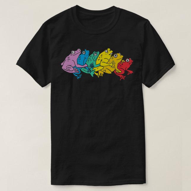 Camiseta Gay Gay Sapo SAPO Arco-Íris  2 (Frente do Design)