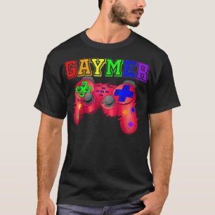 Camiseta GAY GAYMER Lésbica Vídeo Jogador do Arco-Íris Sina