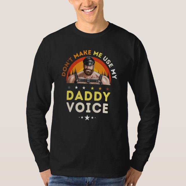Camiseta Gay Leather Gay Daddy Man Bear Kink Gay Bearded Da (Frente)