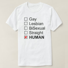 Camiseta Gay Lésbica BiHetero Sexual Humano Sem Rótulos T