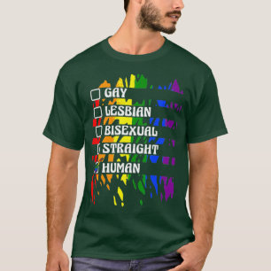 Camiseta Gay Lésbica Hetero Bissexual Sexo do Orgulho Huma