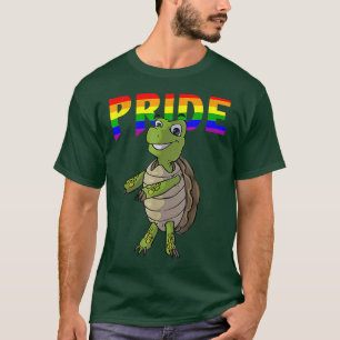 Camiseta Gay LGBT da Lésbica de Dabbing Turtle LGB