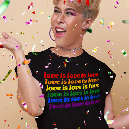 Camiseta Gay LGBT Orgulho Arco-Íris Sinalizador Amor
