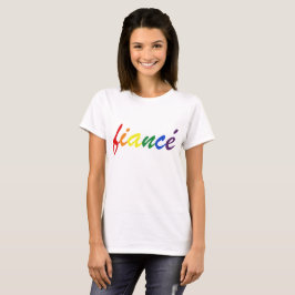 Camiseta Gay LGBT Orgulho LGBT Texto Arco-Íris de Casamento