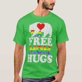 Camiseta Gay LGBT Orgulho Mama Urso Por Mulheres Libertando
