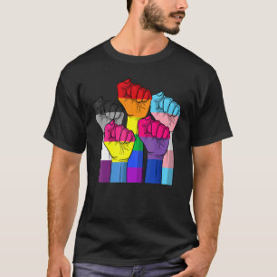 Camiseta Gay Lgbt Pride de Força Humana Transgênese Lésbica