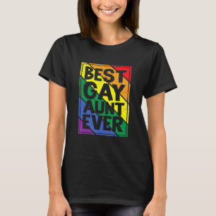 Camiseta Gay Lgbtq Gay da Melhor Tia Ever Combinação da Fam