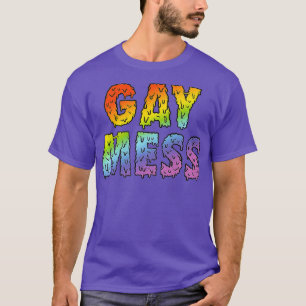 Camiseta Gay Mess Rainbow Engraçada Rainha Orgulho Premium