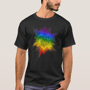 Camiseta Gay Orgulho Arco-Íris Superior Explosivo Mãe Lgbtq