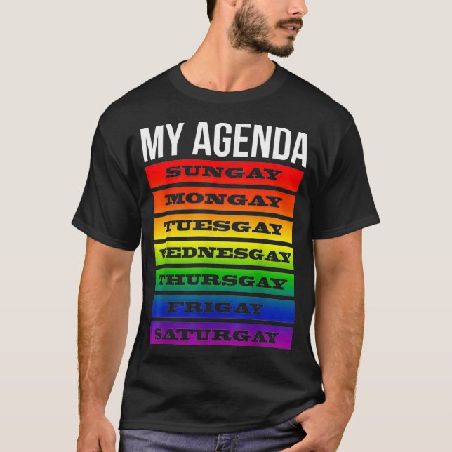 Camiseta Gay Orgulho do Orgulho Arco-Íris Sinalizador LGBTQ (Frente)