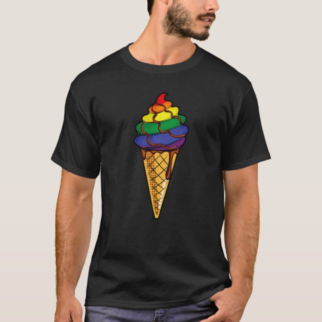 Camiseta Gay orgulho gay Lgbt Sorvete Arco-Íris 2022 (Frente)