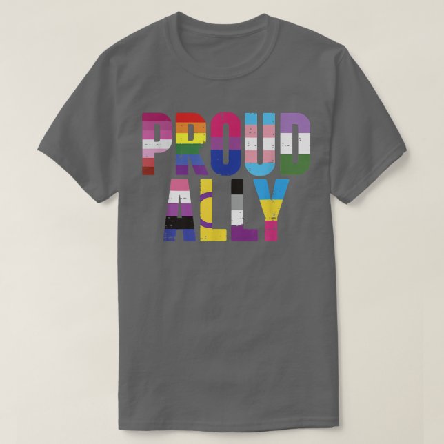 Camiseta Gay Orgulhoso Ally LGBTQ Lésbica Trans Pan Que (Frente do Design)