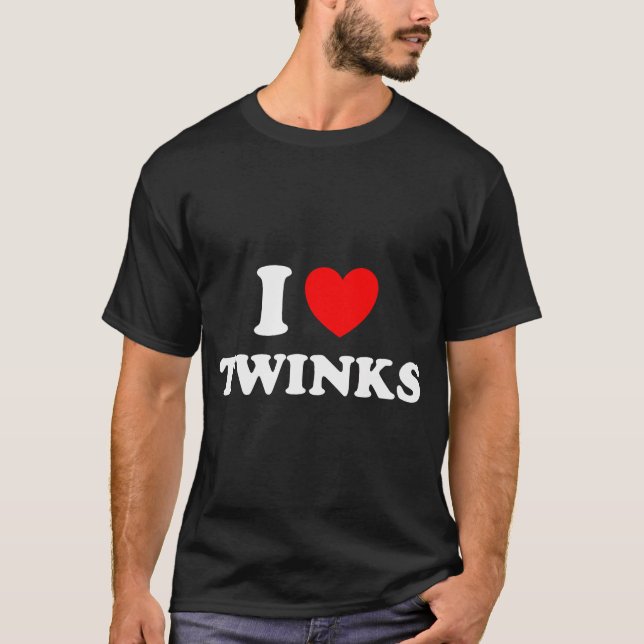 Camiseta Gay Pai I Love Twinks (Frente)