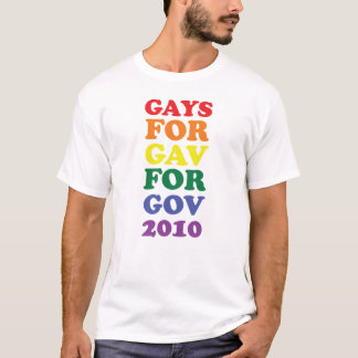 Camiseta Gay para Gav para Gov 2010