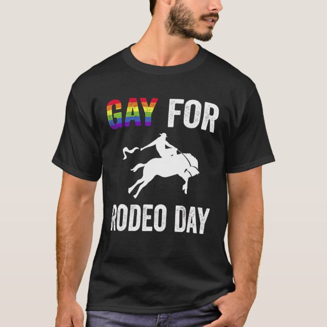 Camiseta Gay para o dia de rodeio (Frente)