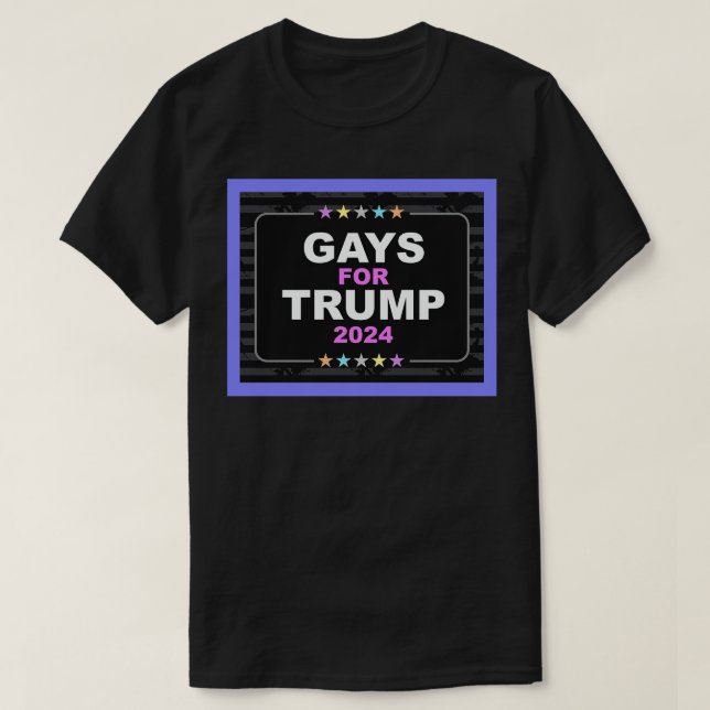 Camiseta Gay para Trump (Frente do Design)