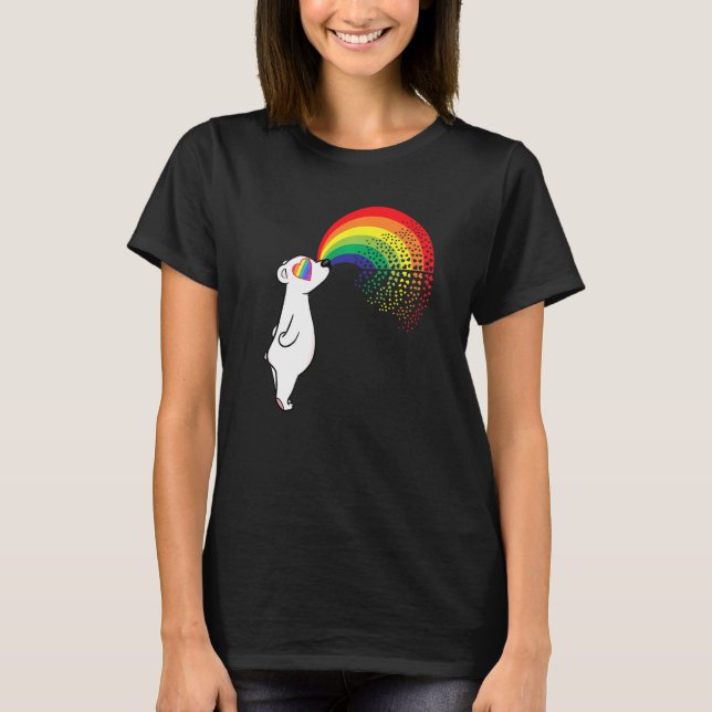 Camiseta Gay Polar Bear Lgbtq Coisas Para Adolescentes Ouvi (Frente)