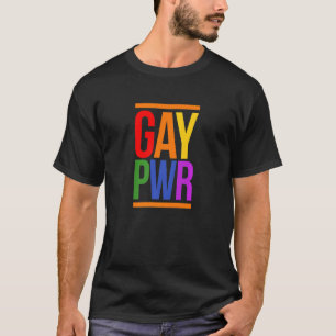 Camiseta Gay Power Pwr Lgbt Bisexual Queer Orgulho gay Mês