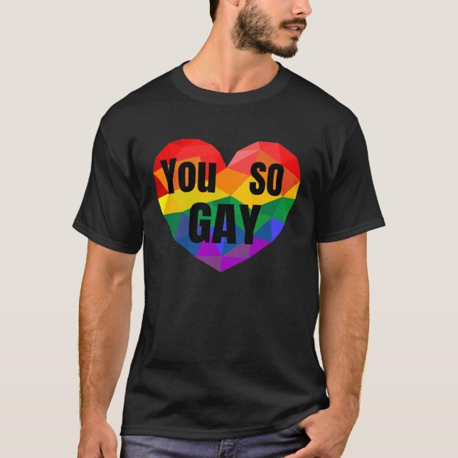Camiseta Gay Pride Equal Rights So Gay Rainbow (Frente)