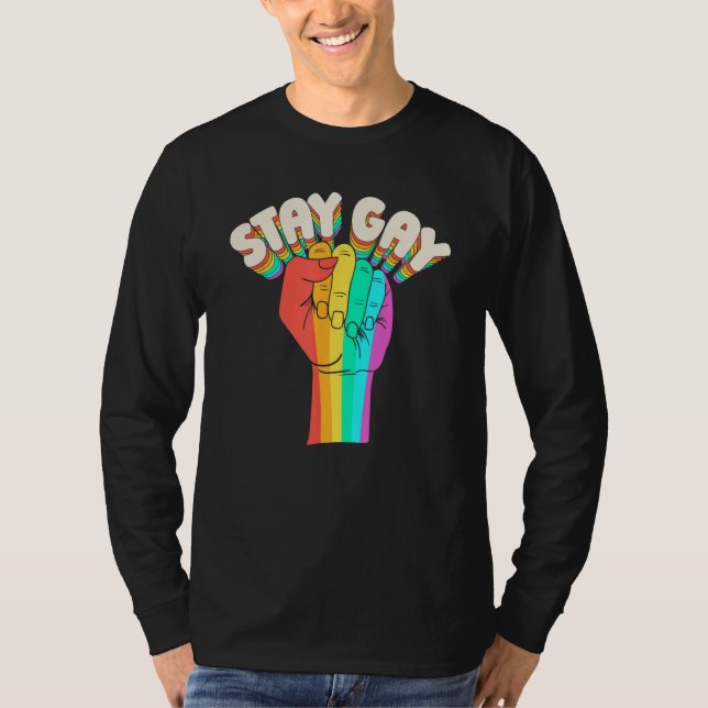 Camiseta Gay Pride Great Lgbt  Rights Equality Stay Gay (Frente)